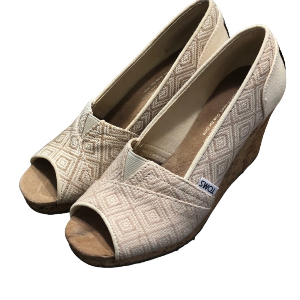Toms Peep Toe Wedge